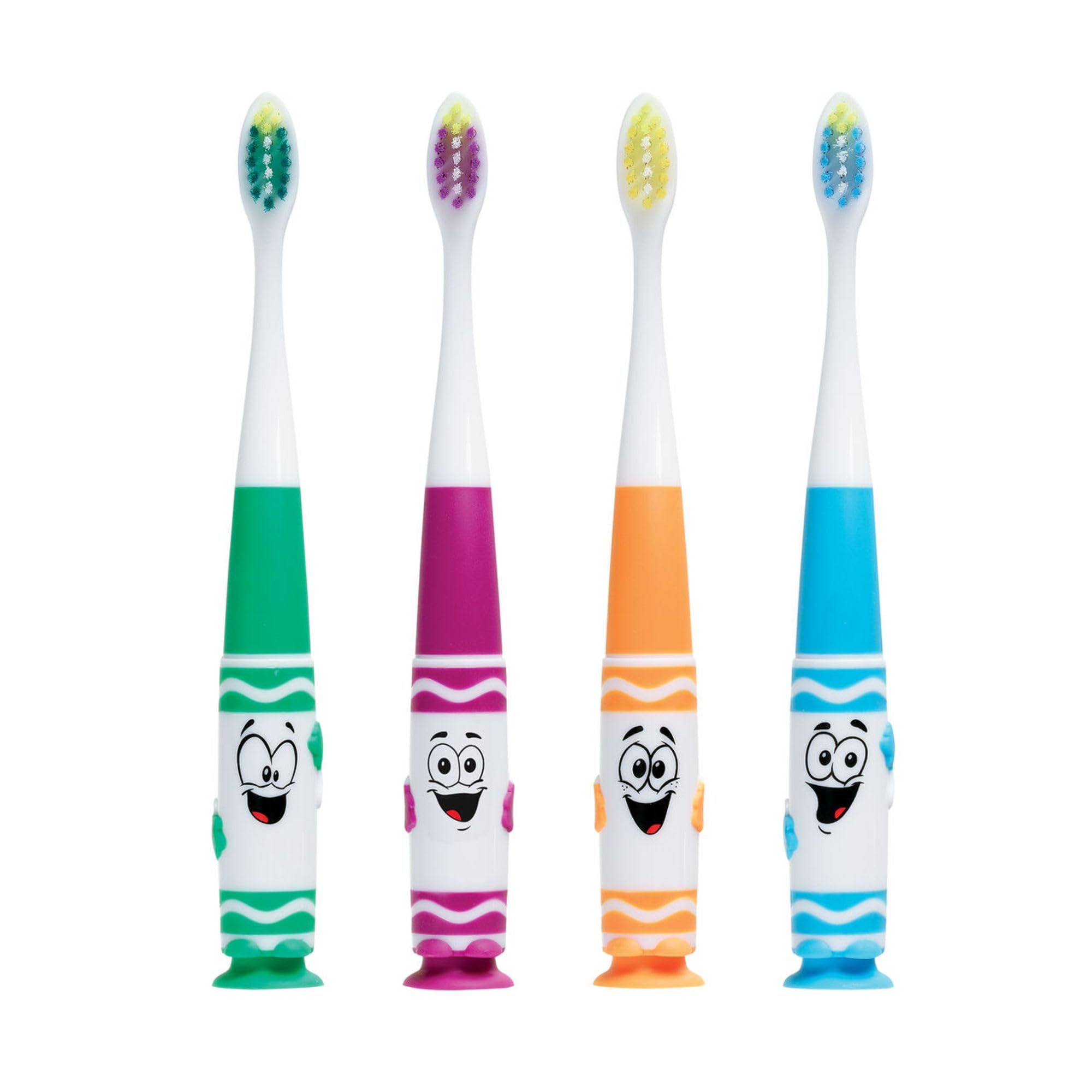 Bright Pip-Squeaks character faces on brushes