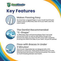GumChucks flossing behind braces arch wire