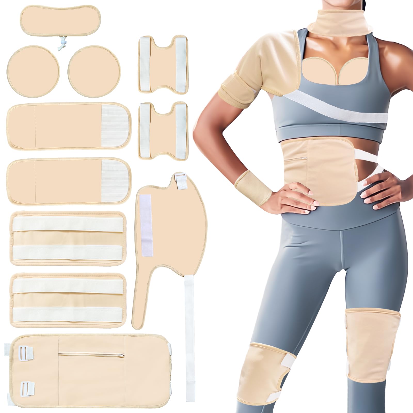 GUMIFOTNE Castor Oil Pack Wrap for entire body laid out