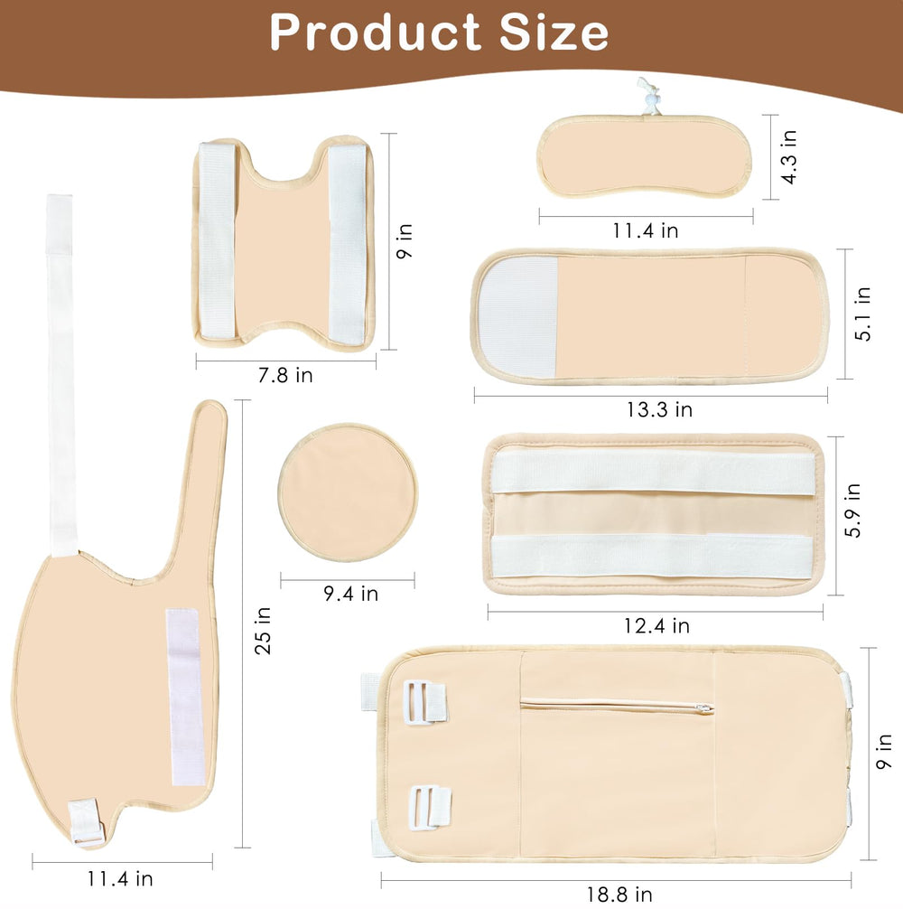 Universal fit with two elastic bands for adjustable wrap