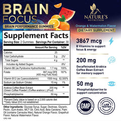 Close-up of brain memory and focus gummies with phosphatidylserine