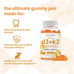 Gummies with ingredients label showing non-GMO and gluten-free