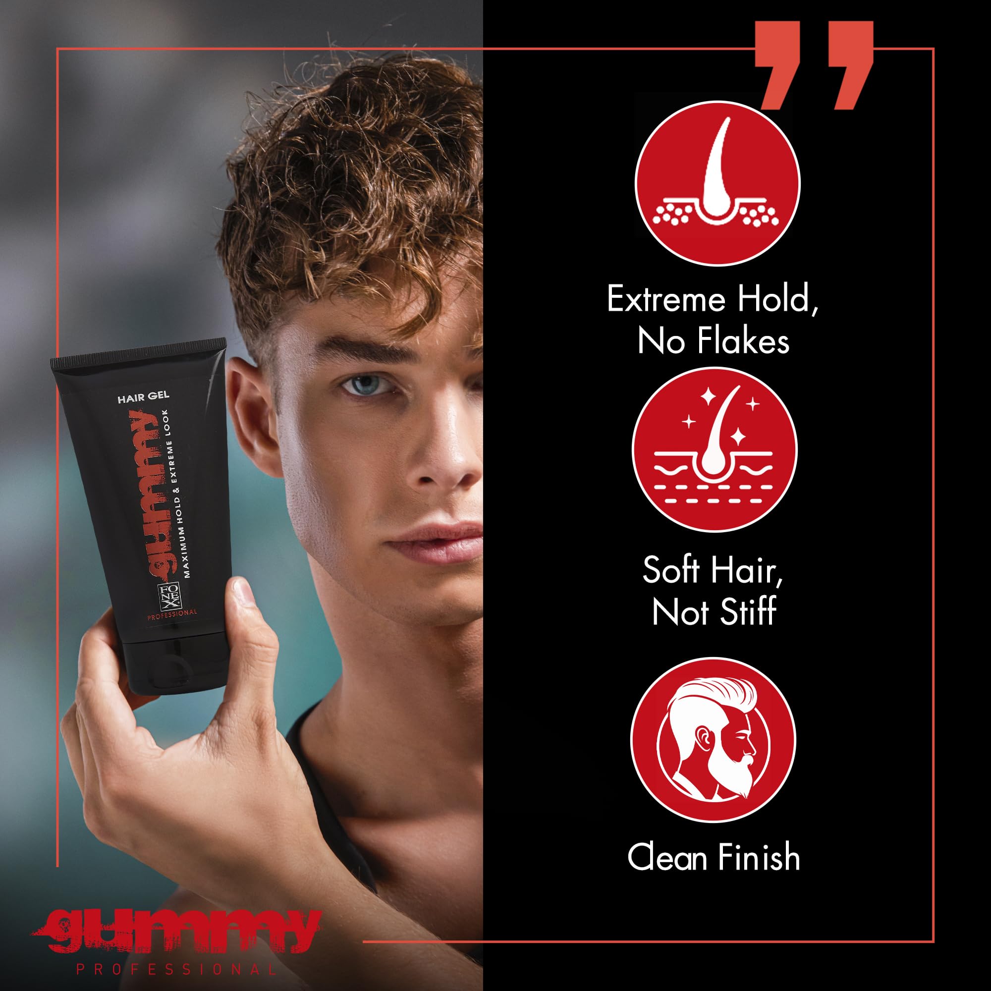 Gummy professional hair gel for braids and twists keeps styles neat