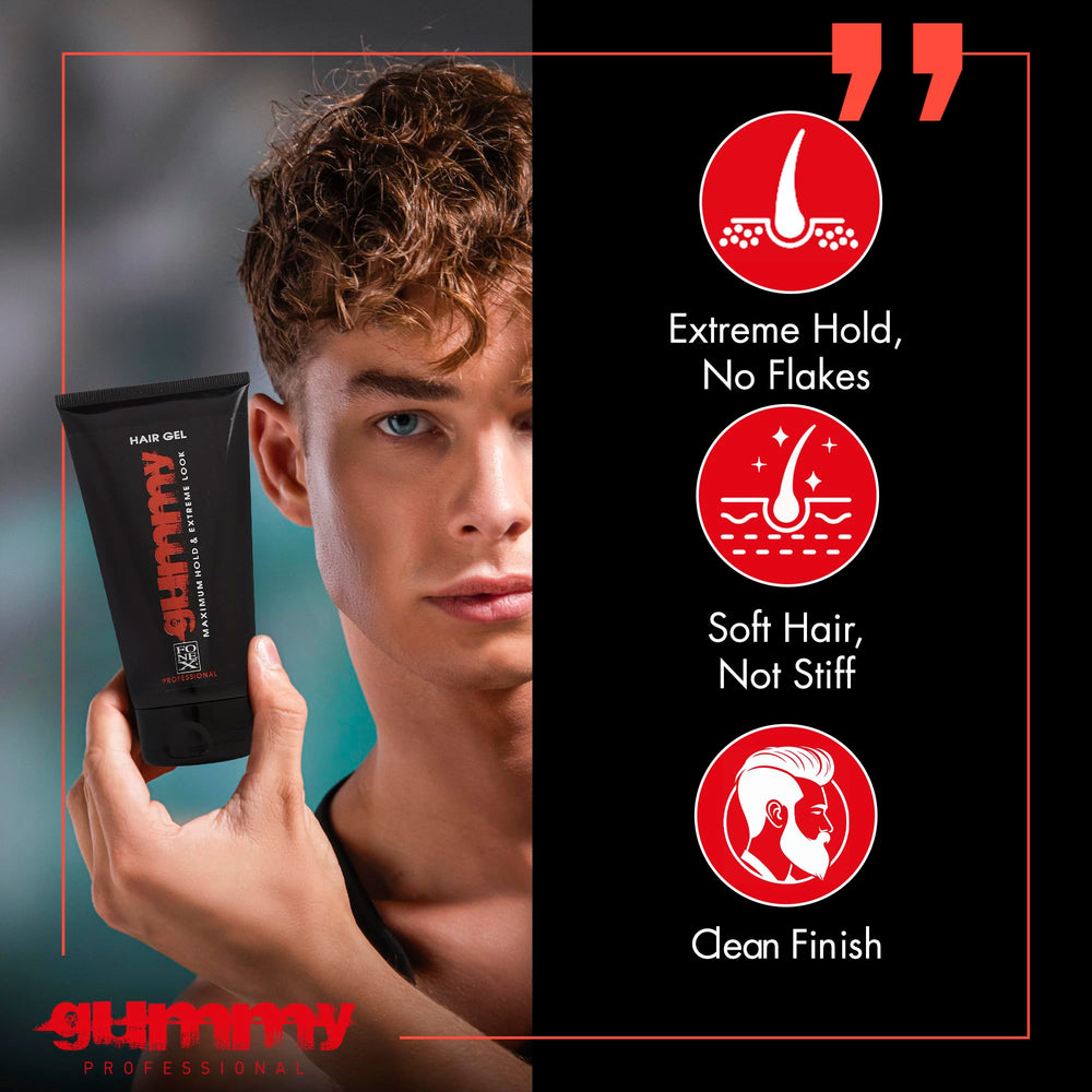 Gummy professional hair gel for braids and twists keeps styles neat