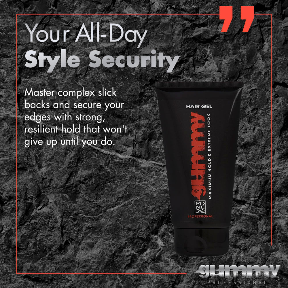 Gummy professional hair gel edge control for smooth lines and control