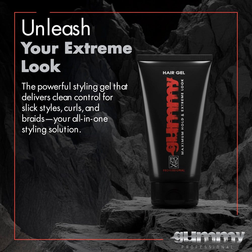 Gummy professional hair gel no flakes for a crisp look