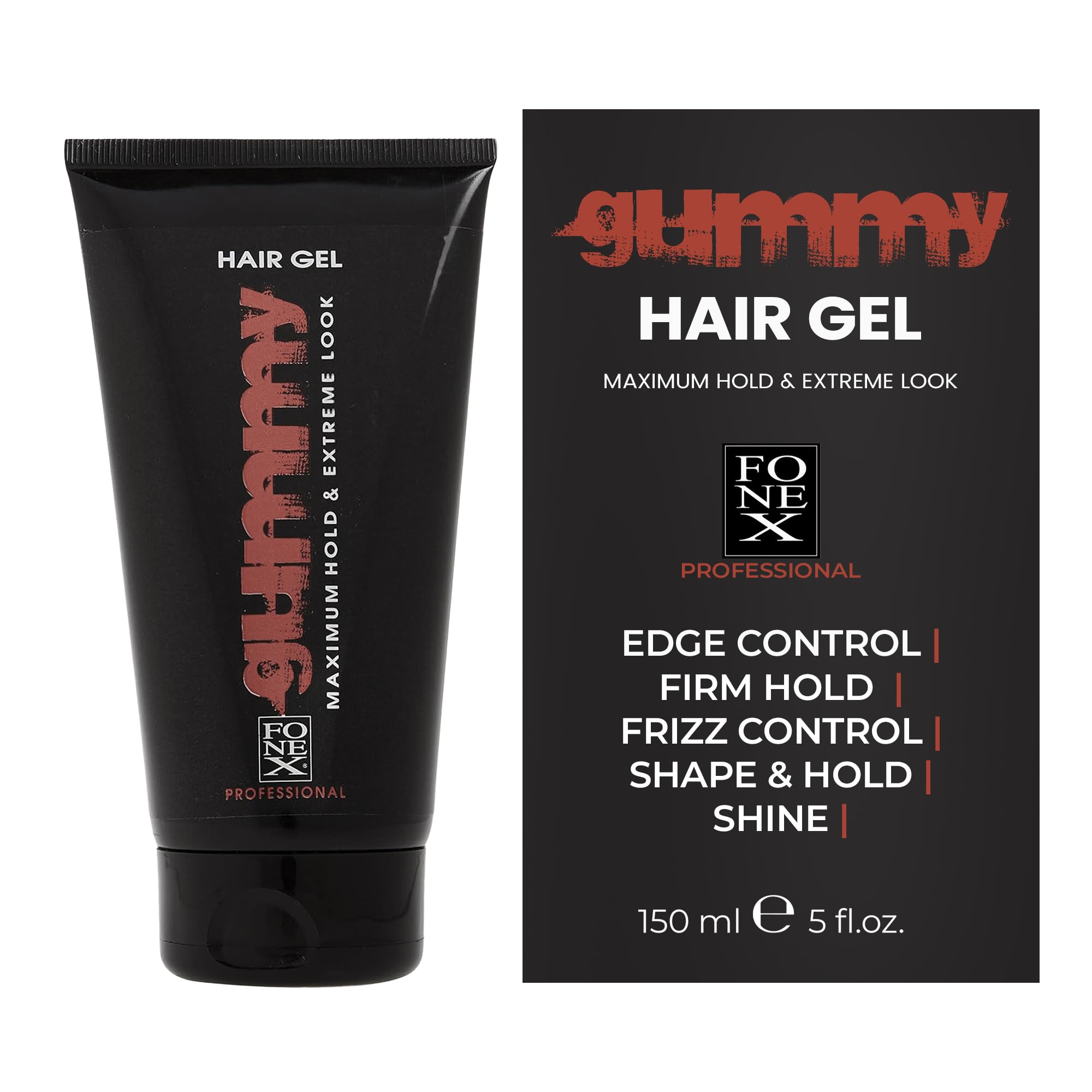 Gummy professional hair gel slick back for a strong hold with clean finish