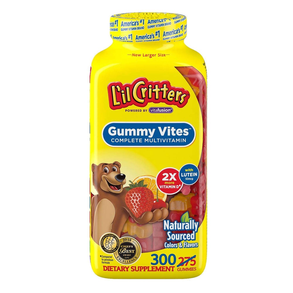 300-count bottle of gluten-free Gummy Vites children's multivitamin