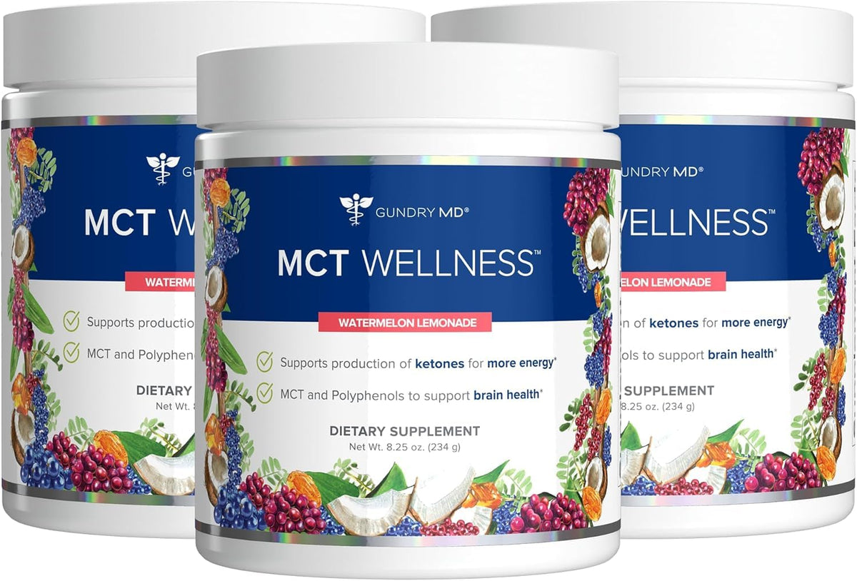 Gundry MD MCT Wellness Powder Watermelon Lemonade bottle label