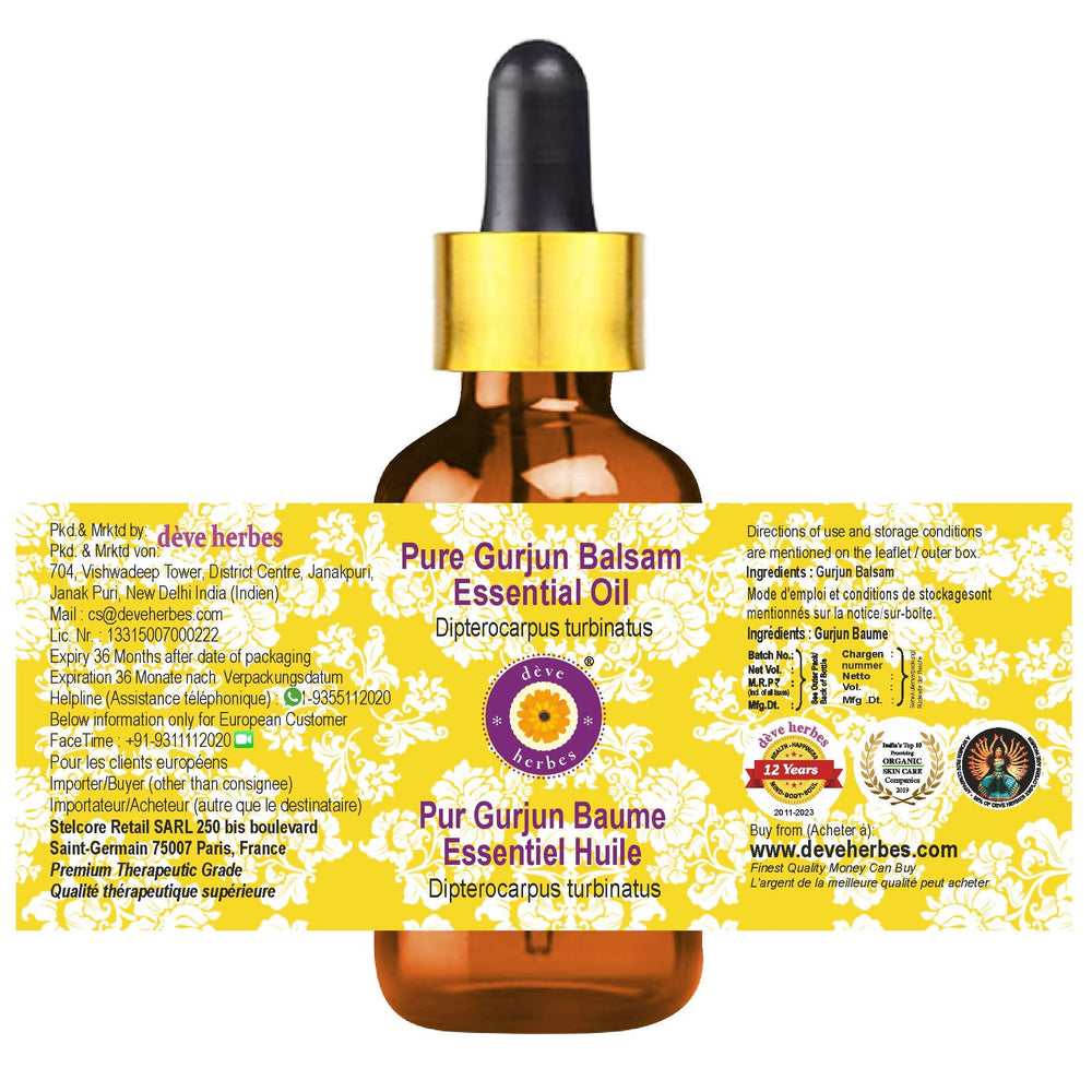 Gurjun Balsam essential oil label