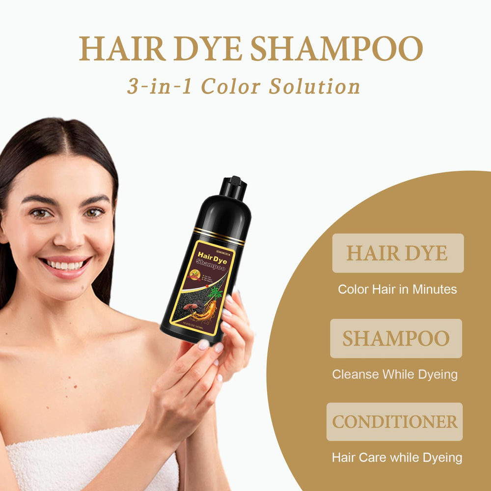 GURKOOYD Coffee Hair Dye Shampoo foamy lather coats strands evenly.