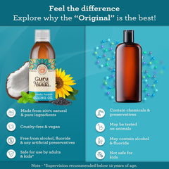 Alcohol-free oil pulling mouthwash packaging