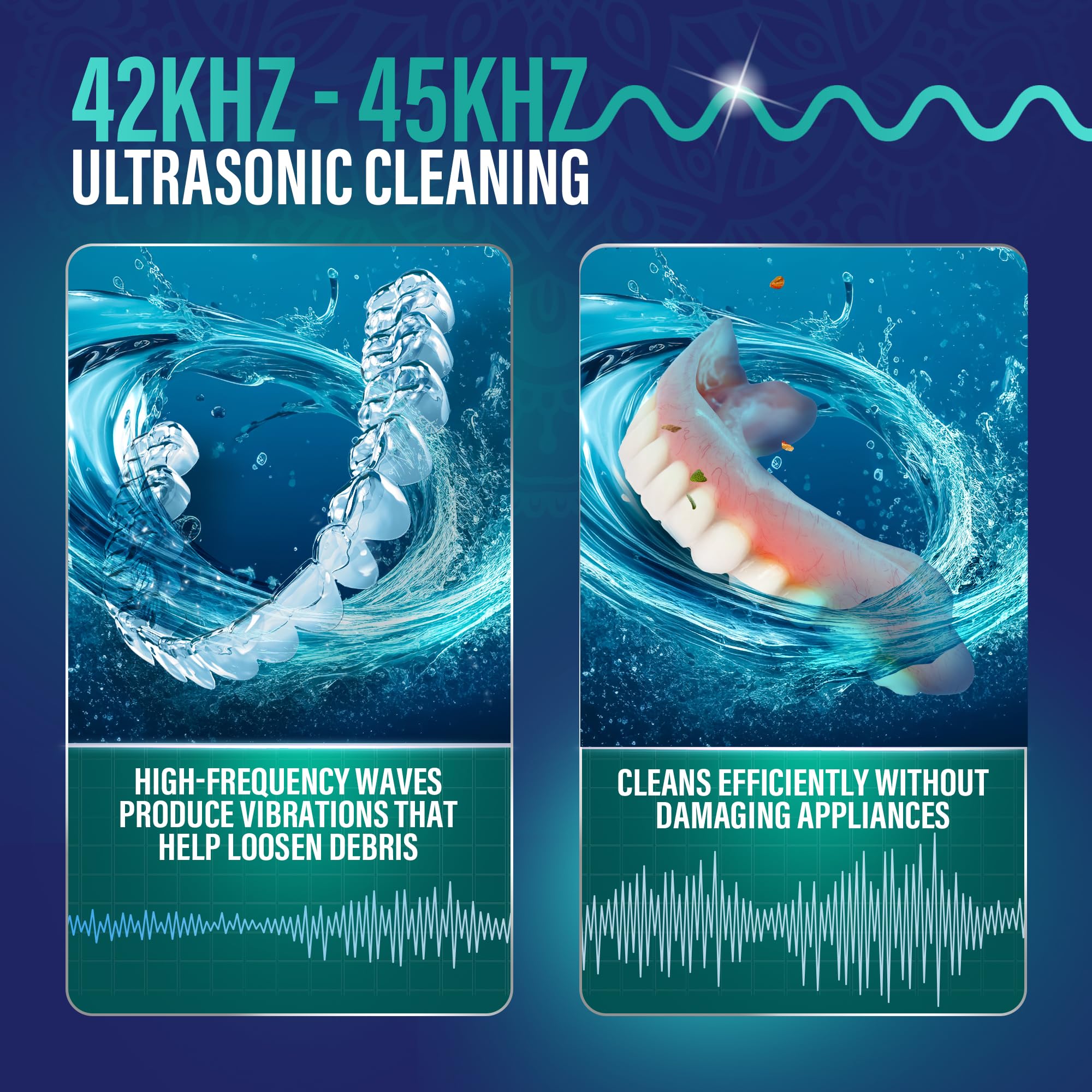 Diagram of 45kHz ultrasonic cleaning and UV