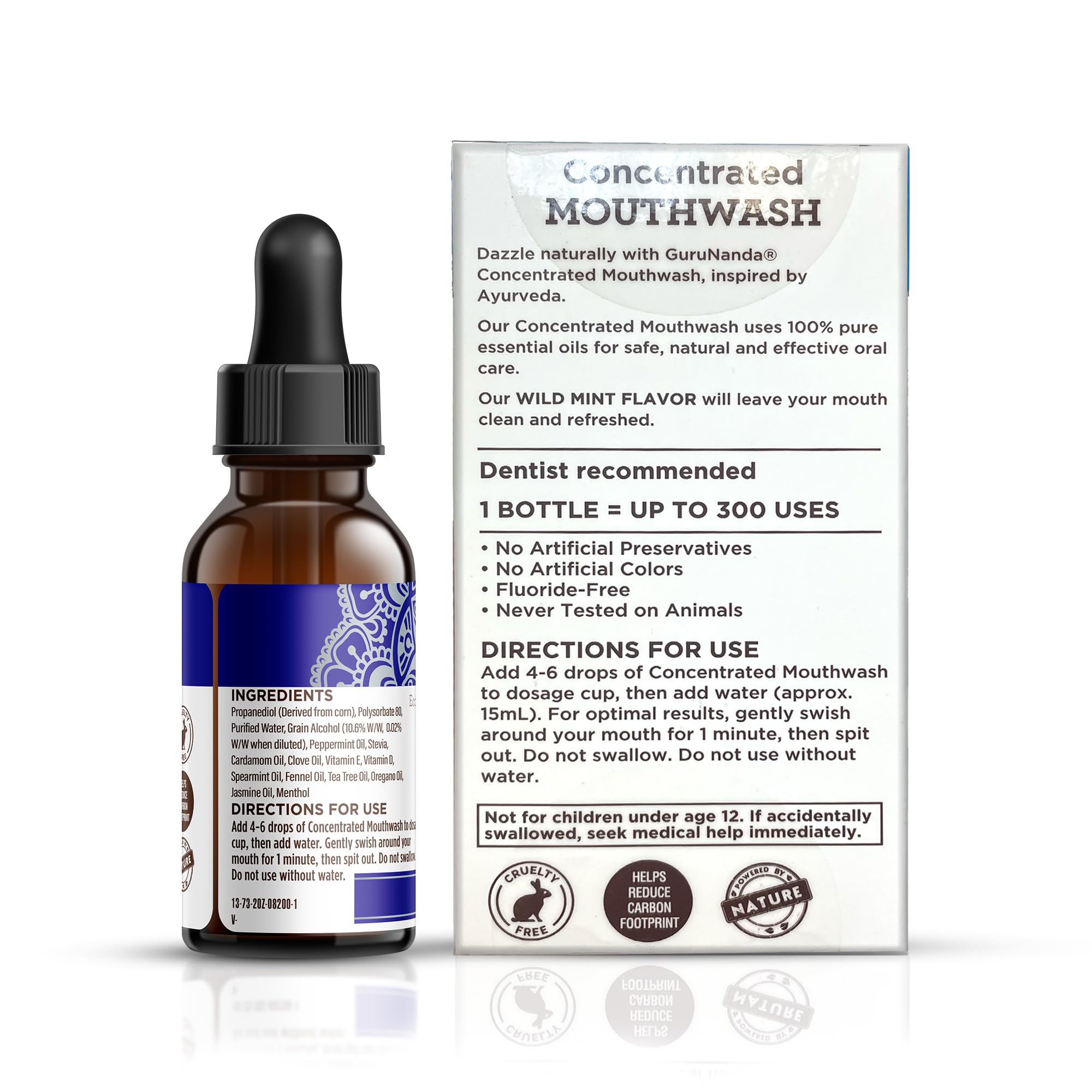 Back label showing less than 1% alcohol and Stevia
