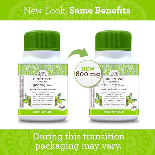 Packaging for GuruNanda Digestiva Triphala 240 tablets
