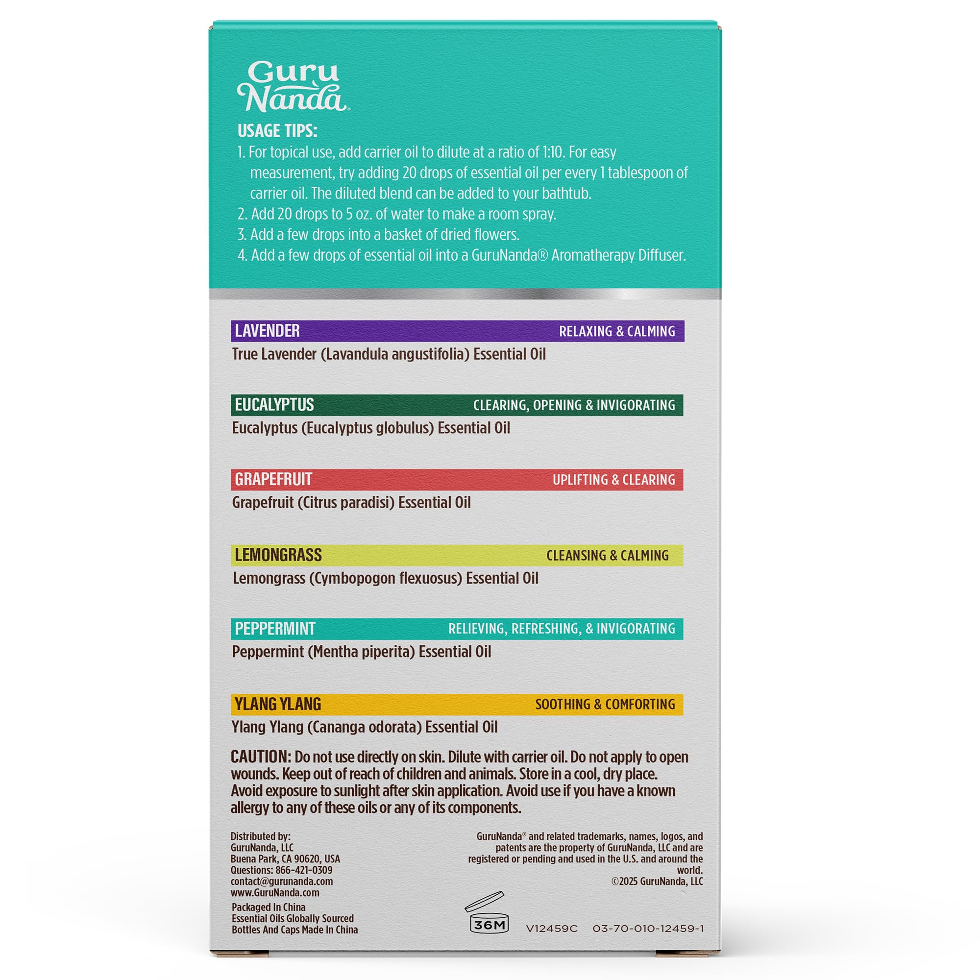 Gift-ready GuruNanda essential oils set in magnetic storage box