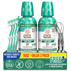 GuruNanda Fresh Breath Mouthwash bottle front