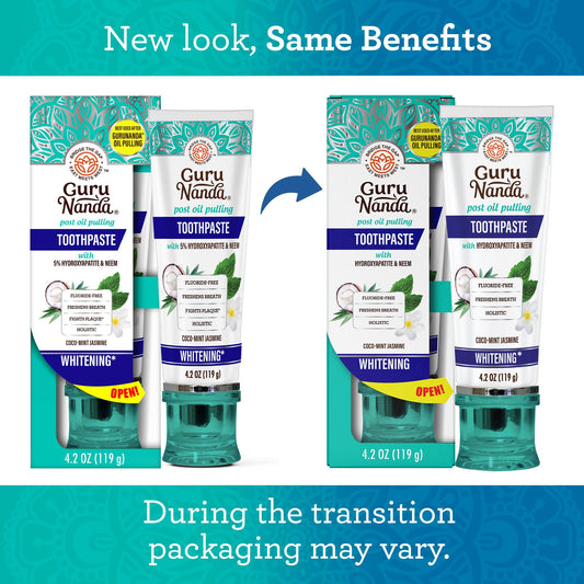 Front view of GuruNanda toothpaste box