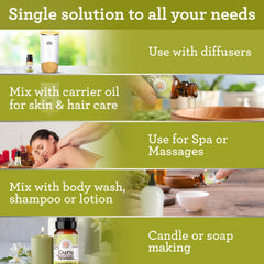 Massage application with lemongrass essential oil