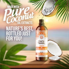 MCT oil pulling mouthwash product shot with clear bottle