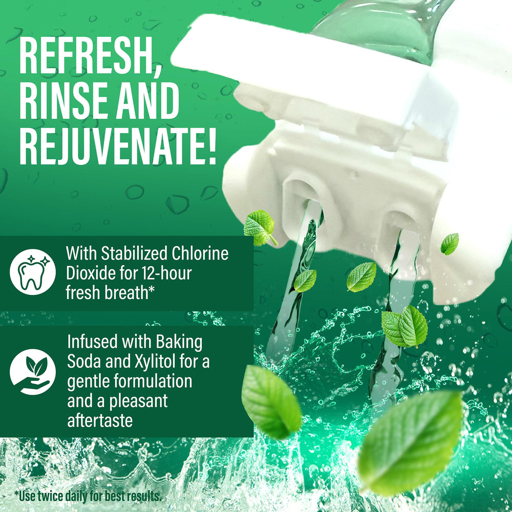 Dual Barrel Breath Harmonizer Mouthwash bottle