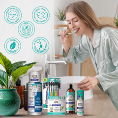 Oxy-burst whitening technology in mouthwash