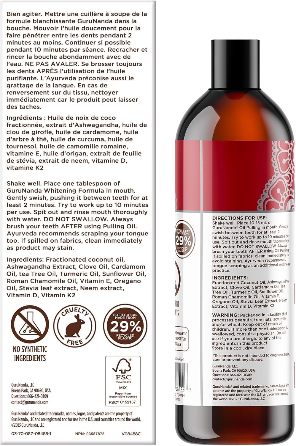 Packaging featuring the 8 oz bottle and accessories