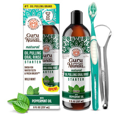 GuruNanda Starter Pulling Oil Mouthwash in 8 oz bottle