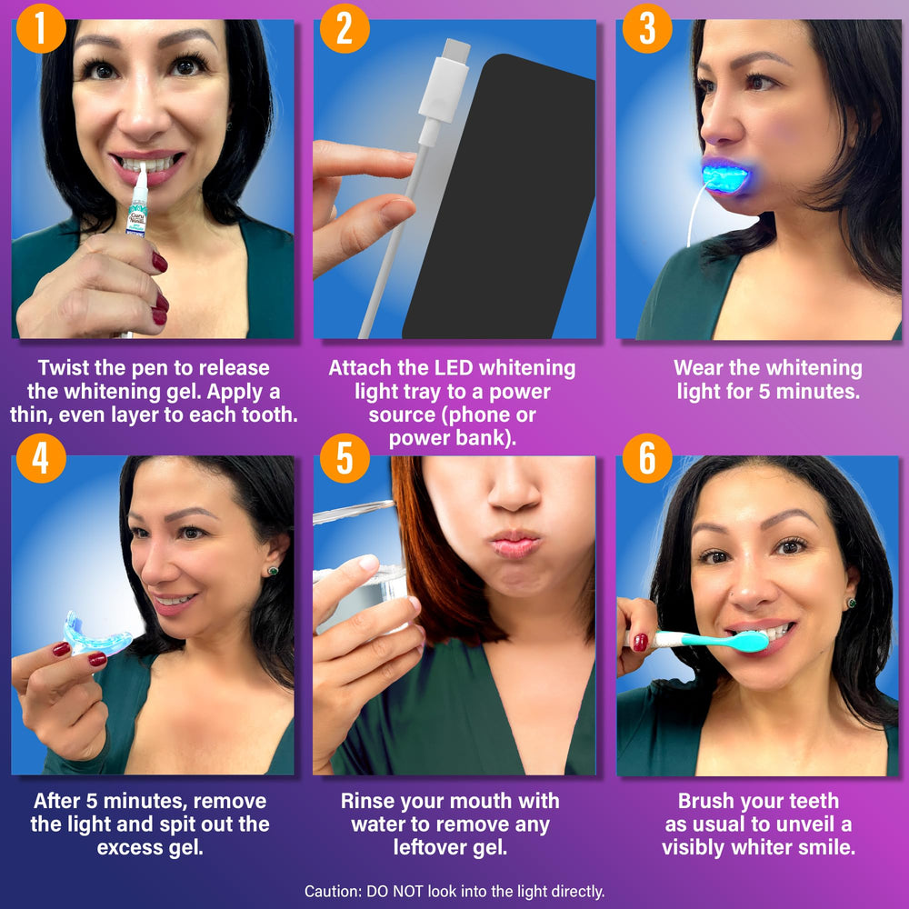 Brushing before and after whitening