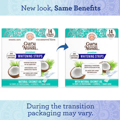 Two whitening strips for upper and lower teeth