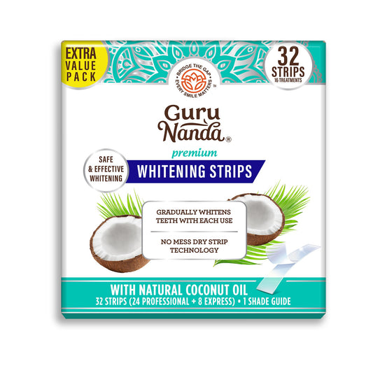 GuruNanda Teeth Whitening Strips 16-Day Kit packaging