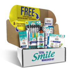 GuruNanda Total Smile Makeover Kit Charcoal with Cocomint Pulling Oil