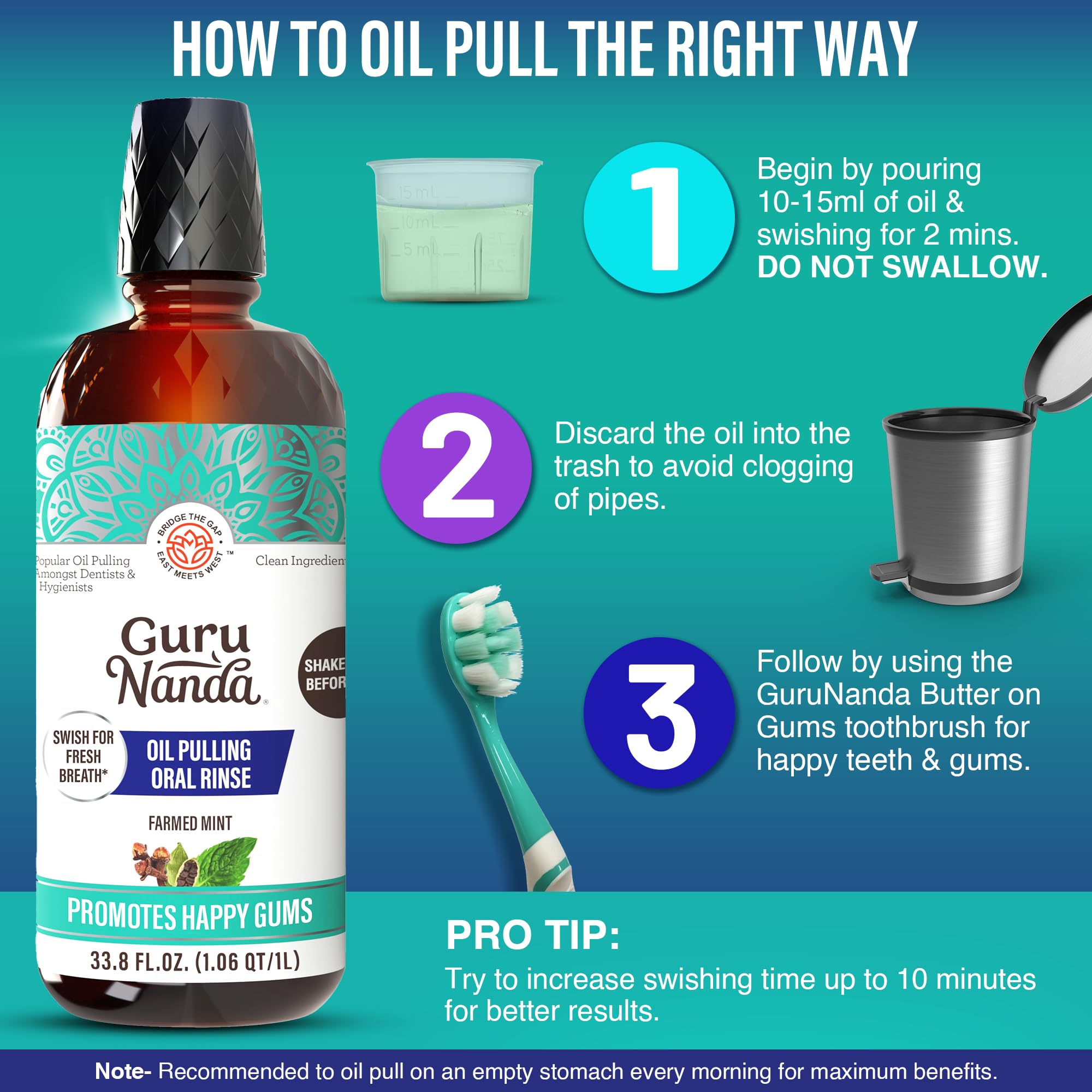 Ayurvedic-inspired natural pre-brush rinse