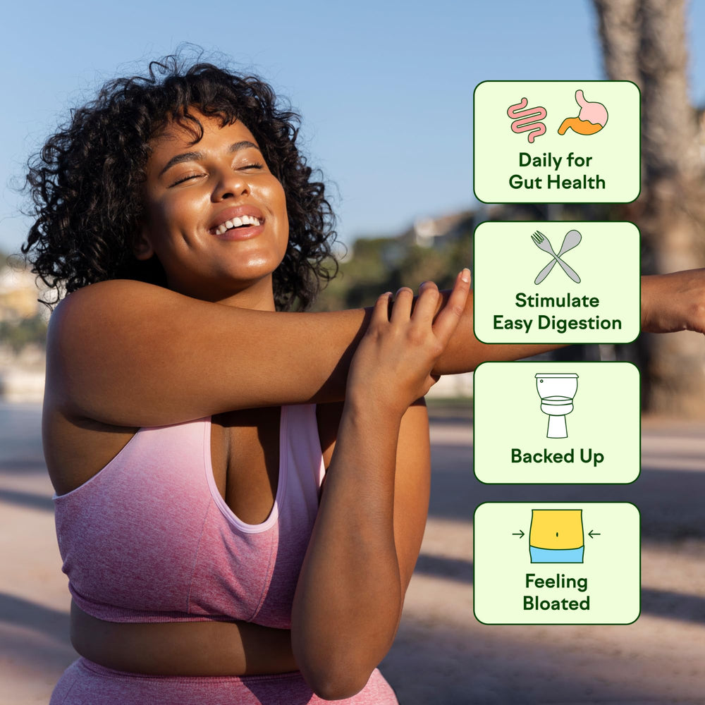 Graphic showing balanced digestive health benefits of Gut Guardian
