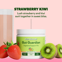 Label highlighting zero sugar, vegan, non-GMO of Gut Guardian