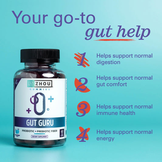 Close-up of Gut Guru Gummies showing texture
