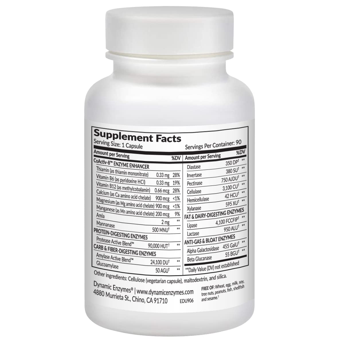Digestive enzyme blend aiding bloating and gut health