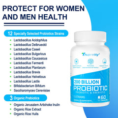 Gut health and digestive support graphic for probiotic product