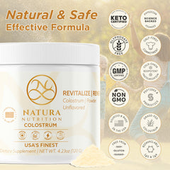 Graphic illustrating gut health and immune support from colostrum