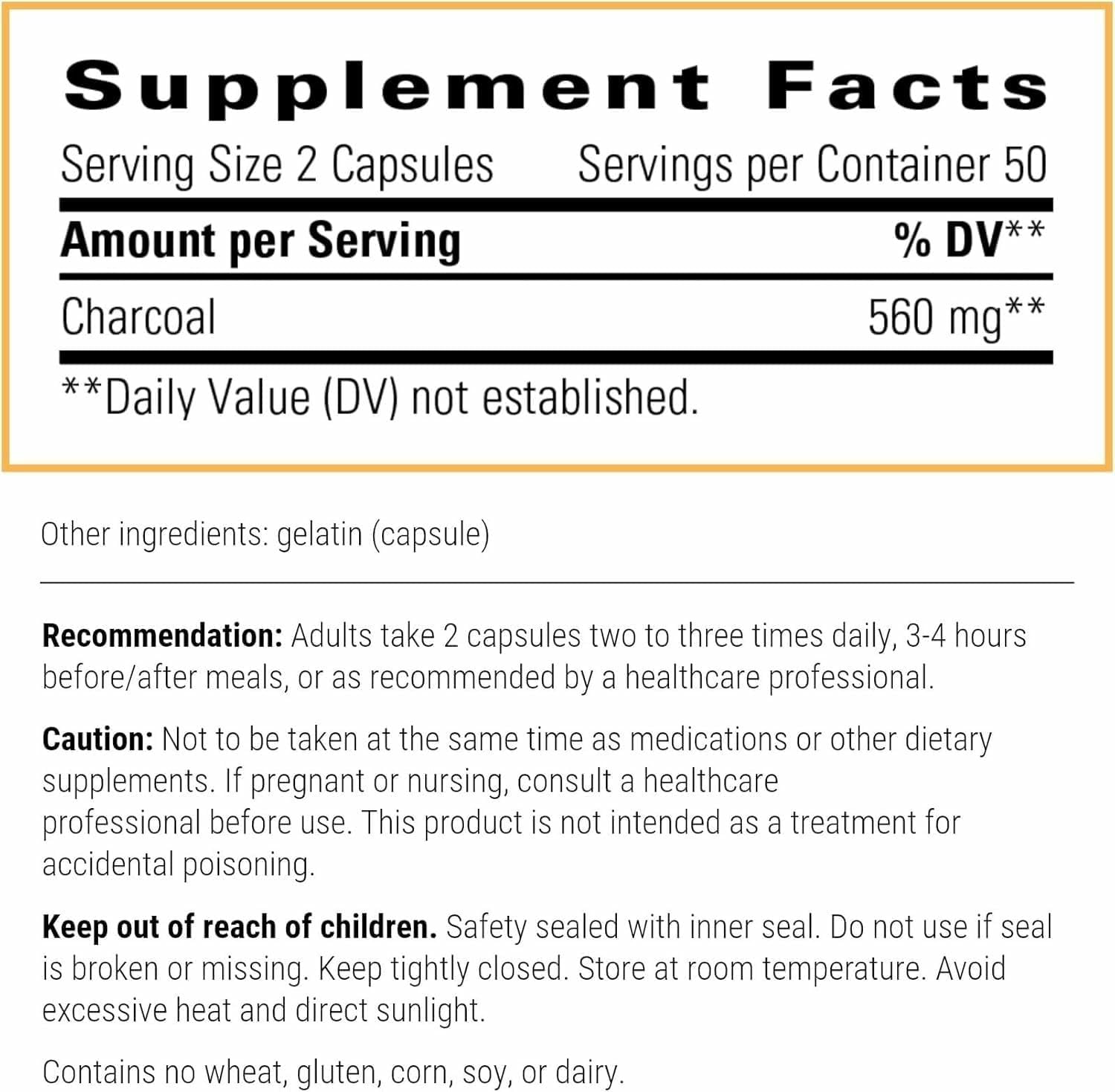 Gut health support with coconut husk-derived activated charcoal