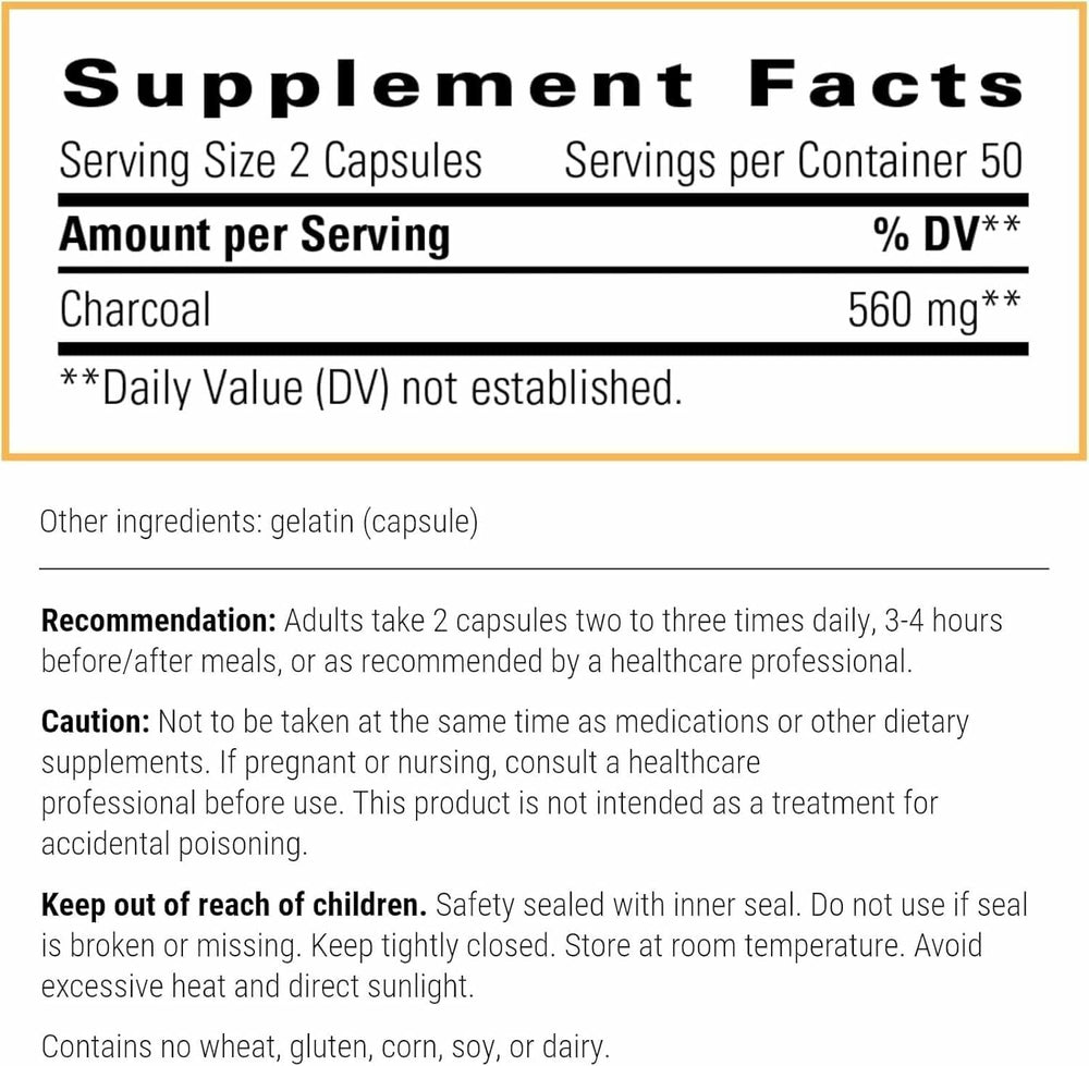 Gut health support with coconut husk-derived activated charcoal