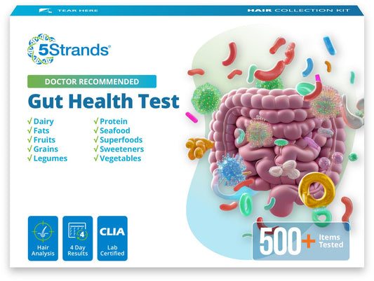 5Strands Gut Health Test hero image showing at-home testing concept