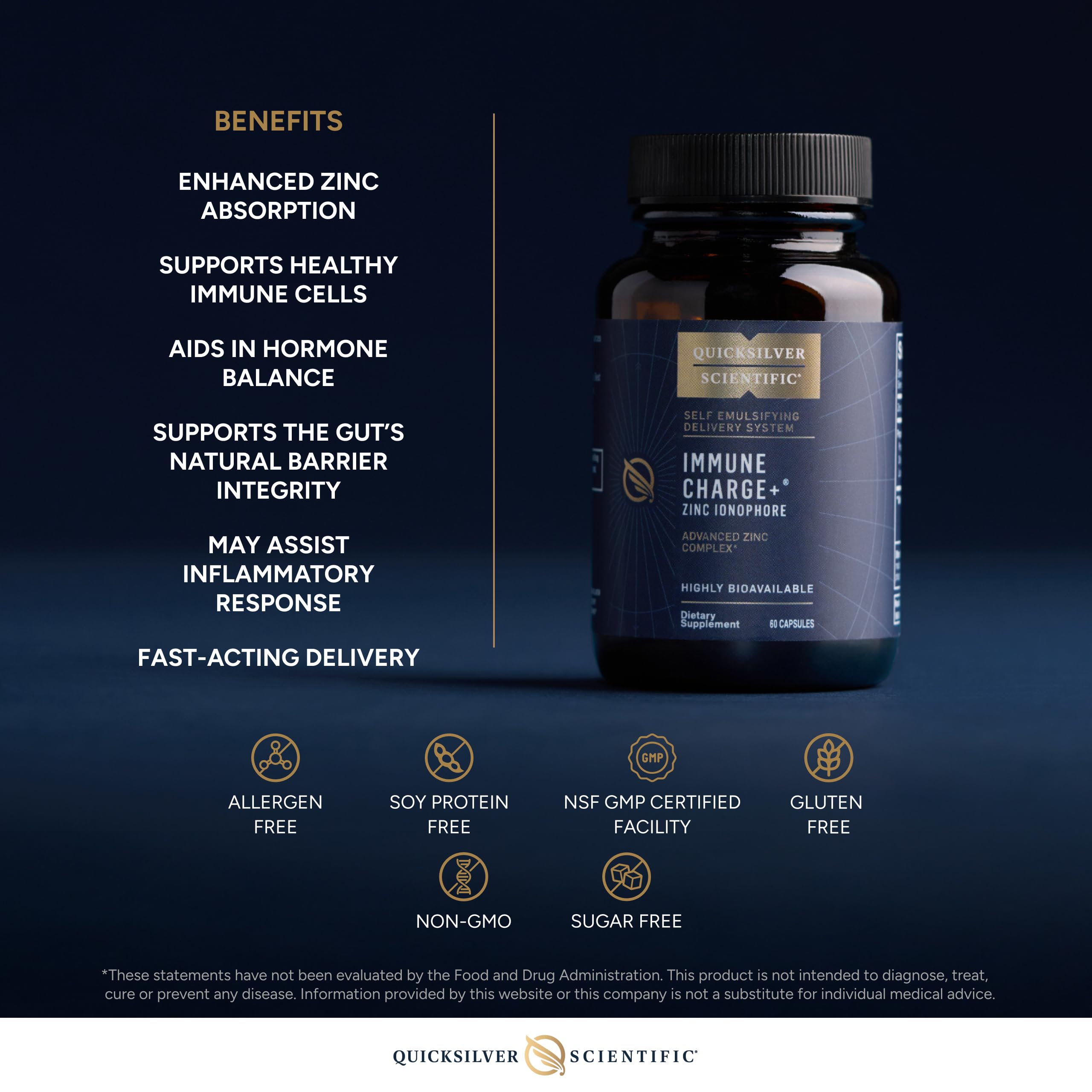 Zinc supporting immune function and gut barrier health