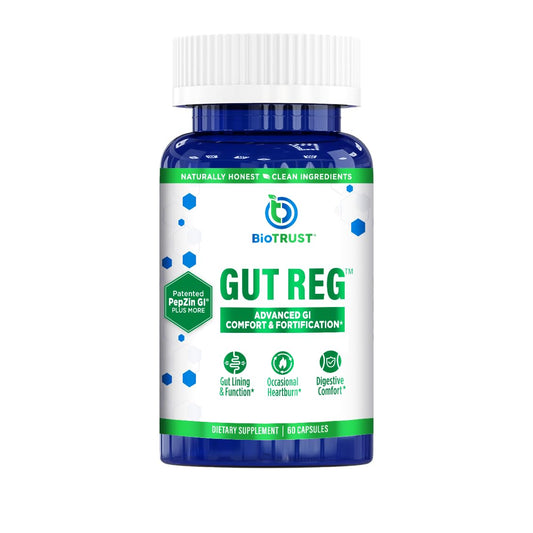 BioTrust Gut Reg bottle on a clean white background