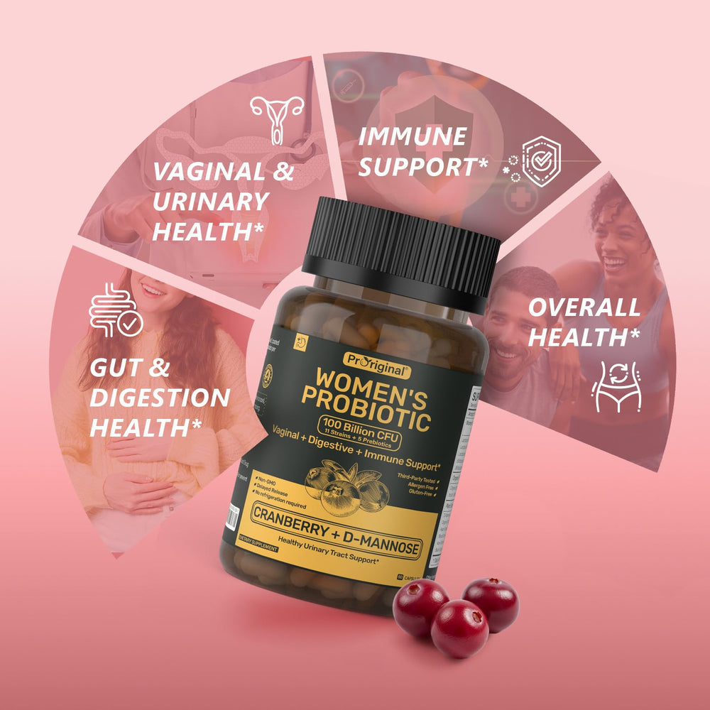Concept of gut, vaginal, and urinary health harmony