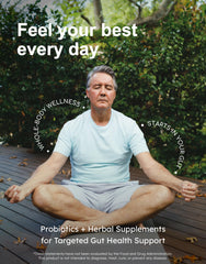 GutRx Overgrowth capsules closeup shows enteric coating protecting from stomach acid.