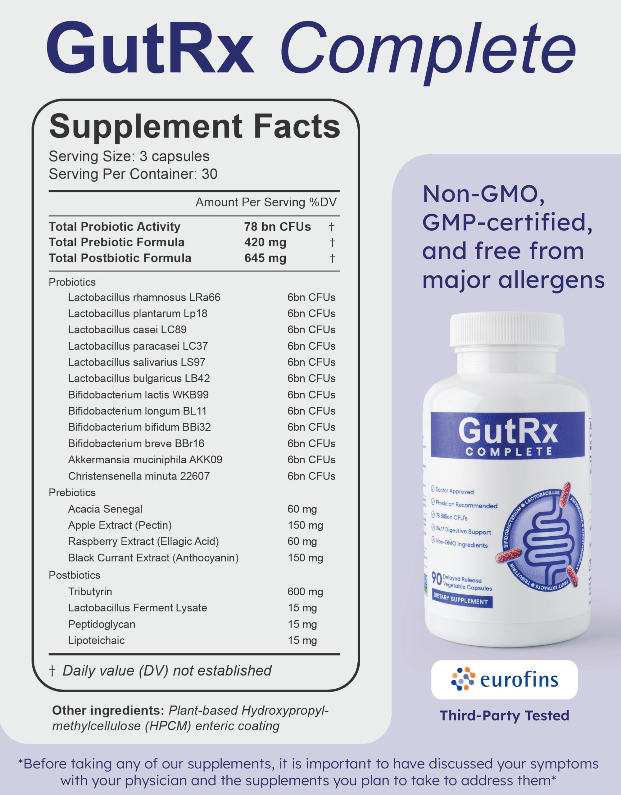 GutRx Complete shown with GutRx DAILY pairing for gut wellness