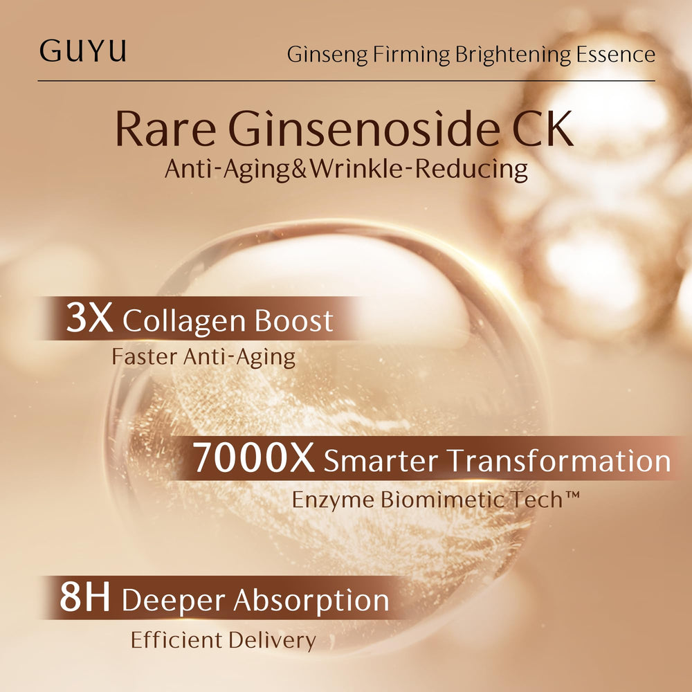 GUYU hyaluronic acid closeup demonstrates deep hydration and plump-looking skin