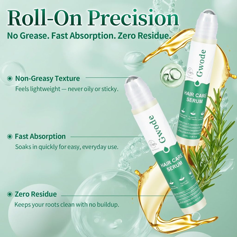 GWODE scalp application demonstration showing targeted roll-on on thinning areas