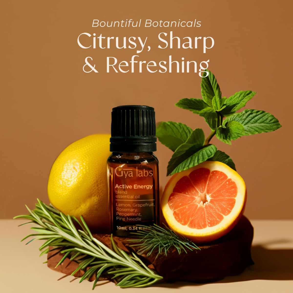 Active Energy blend notes: peppermint, rosemary, lemon and grapefruit